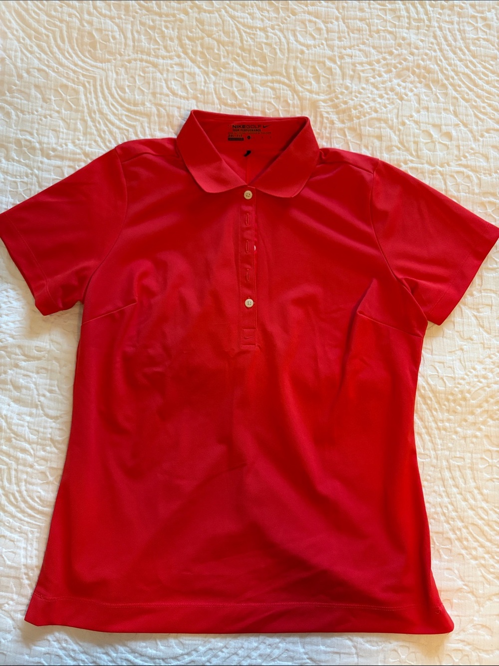 Nike Red Short Sleeve Polo Top